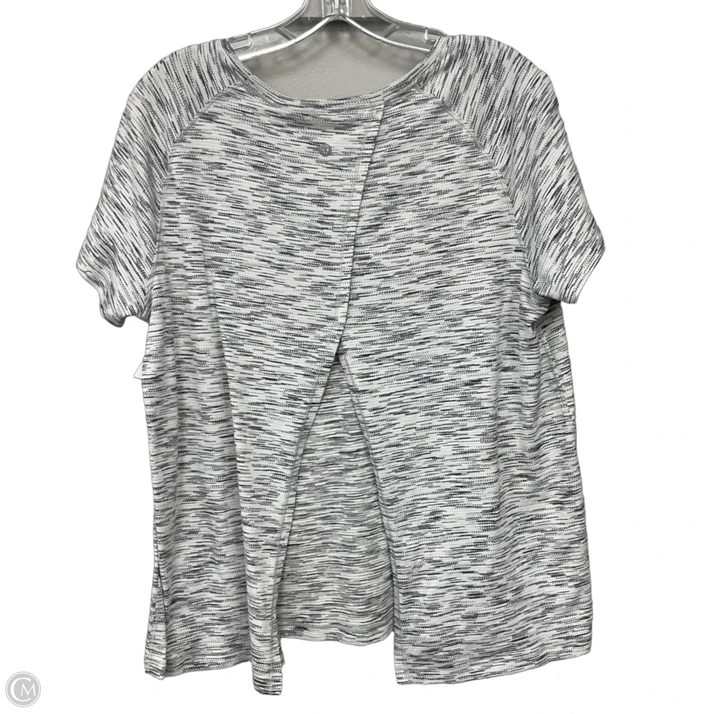 Athletic Top Short Sleeve By Lululemon In Grey, Size: 8