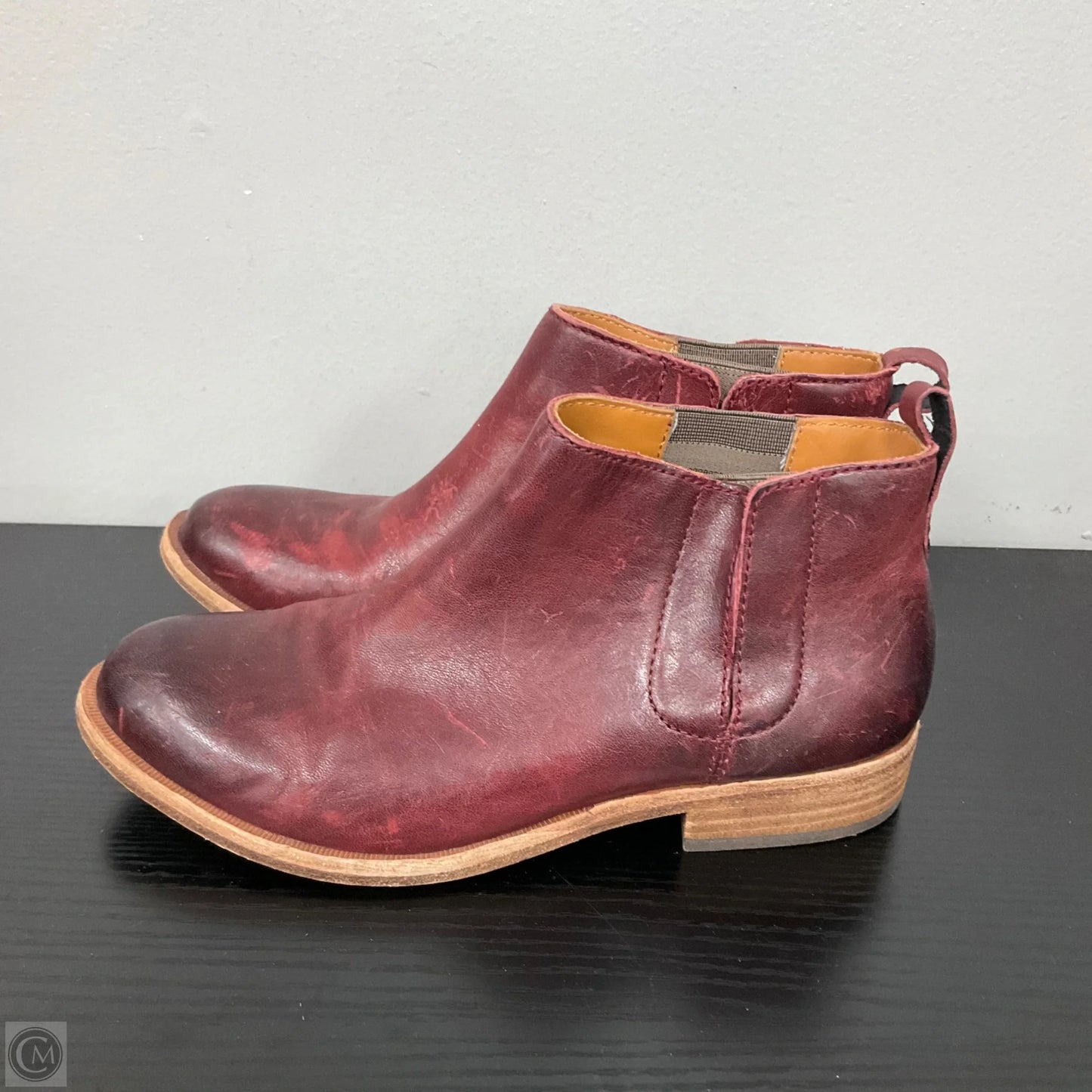 Boots Ankle Heels By Kork Ease In Brick Red, Size: 6