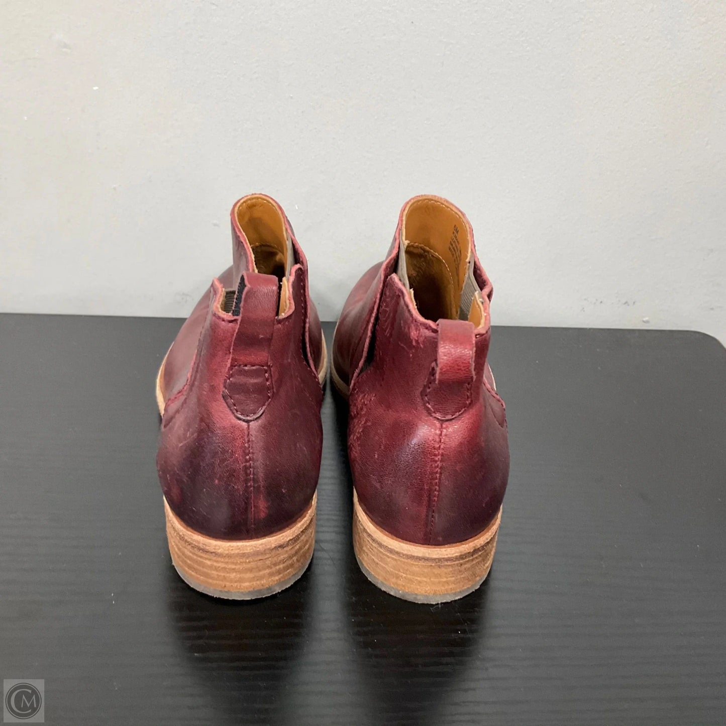 Boots Ankle Heels By Kork Ease In Brick Red, Size: 6
