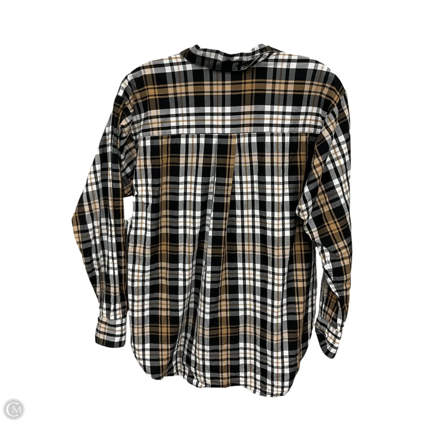 Top Long Sleeve By Loft In Plaid, Size: Xs