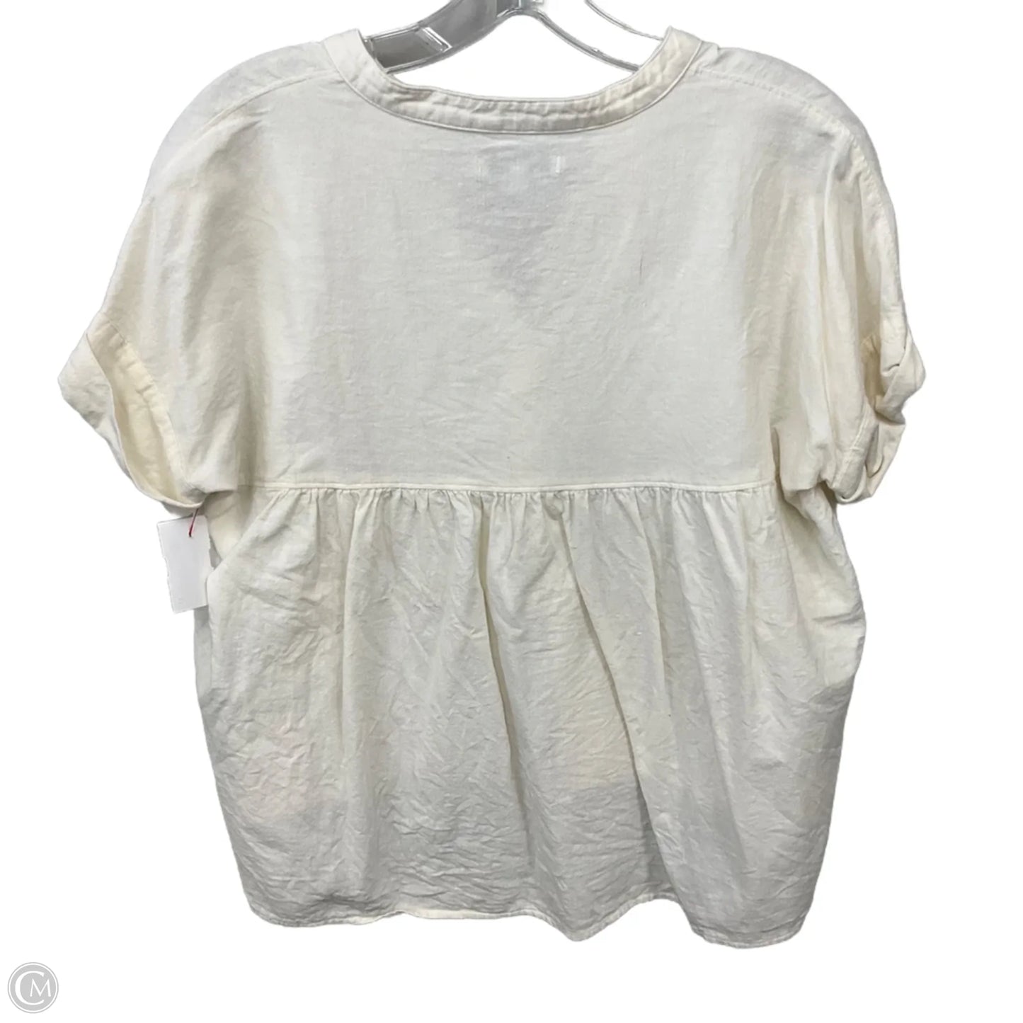 Top Short Sleeve By Madewell In Cream, Size: Xs