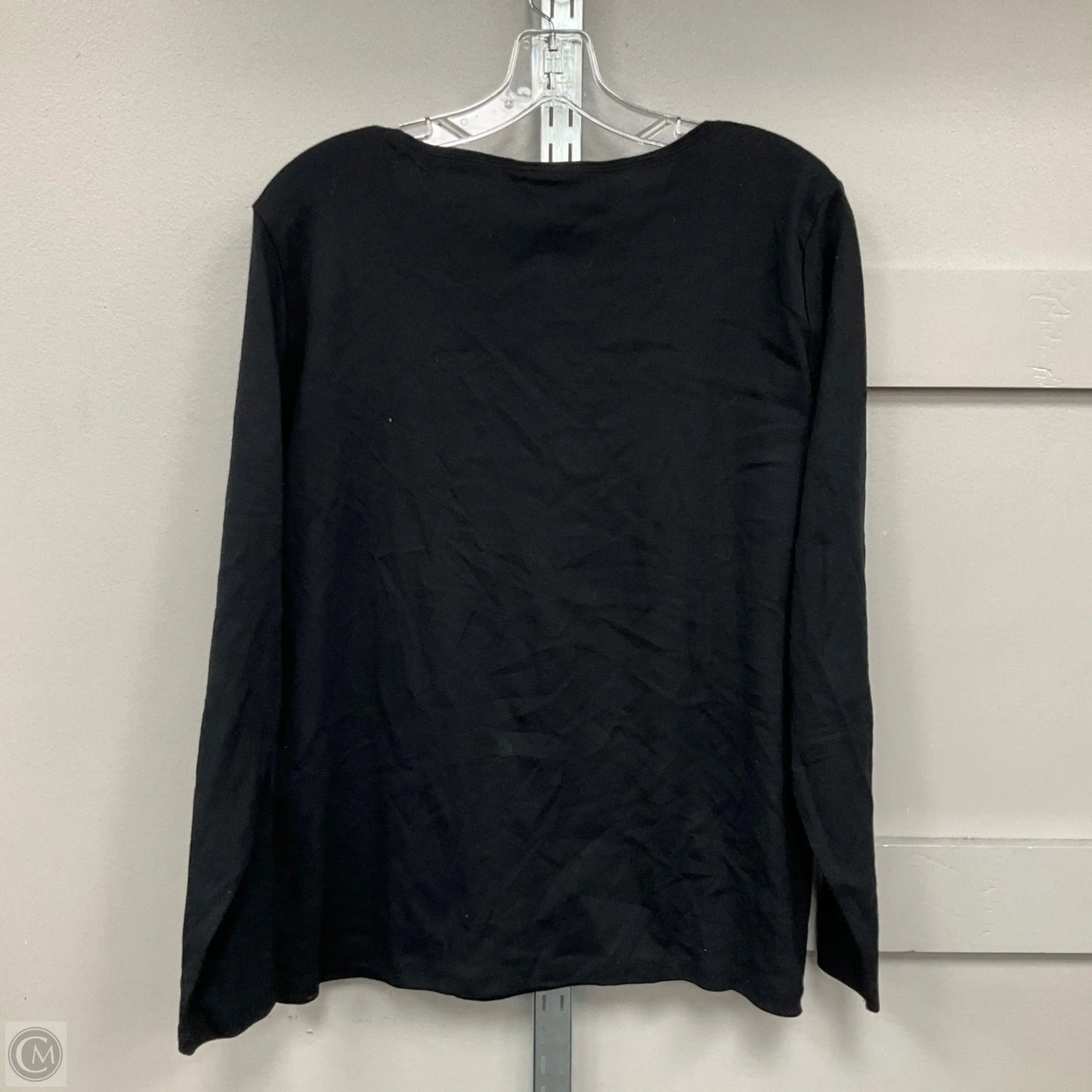 Top Long Sleeve By Karen Scott In Black, Size: Xl