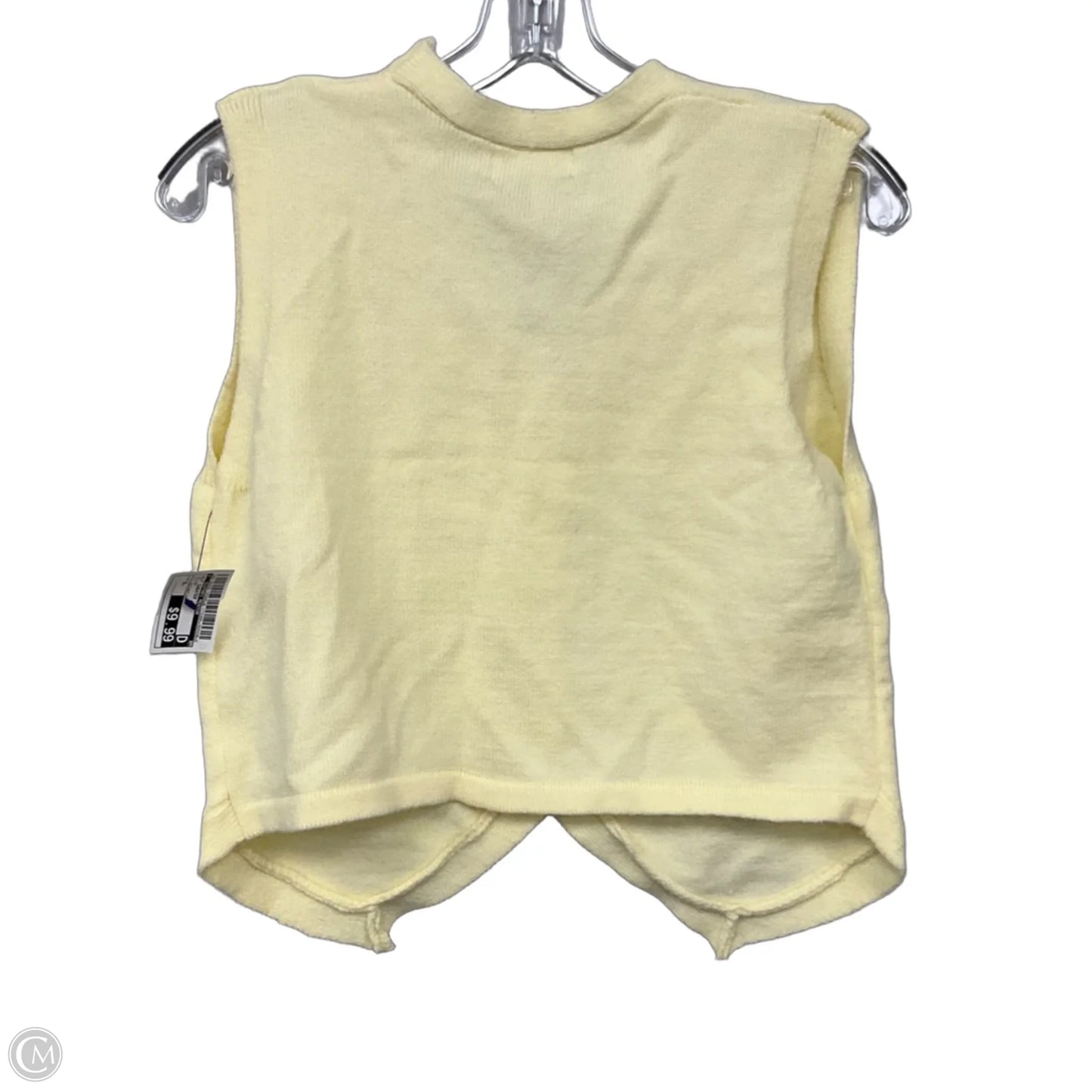 Vest Sweater By Clothes Mentor In Yellow, Size: Xl