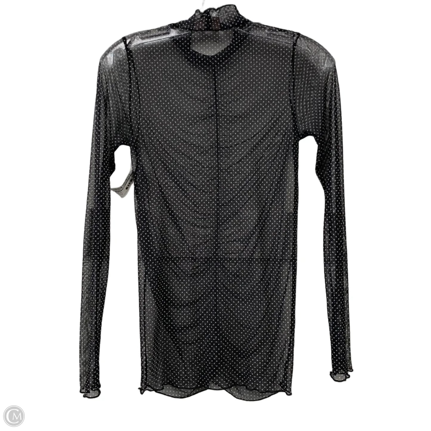 Top Long Sleeve By Willow & Root In Polkadot Pattern, Size: M