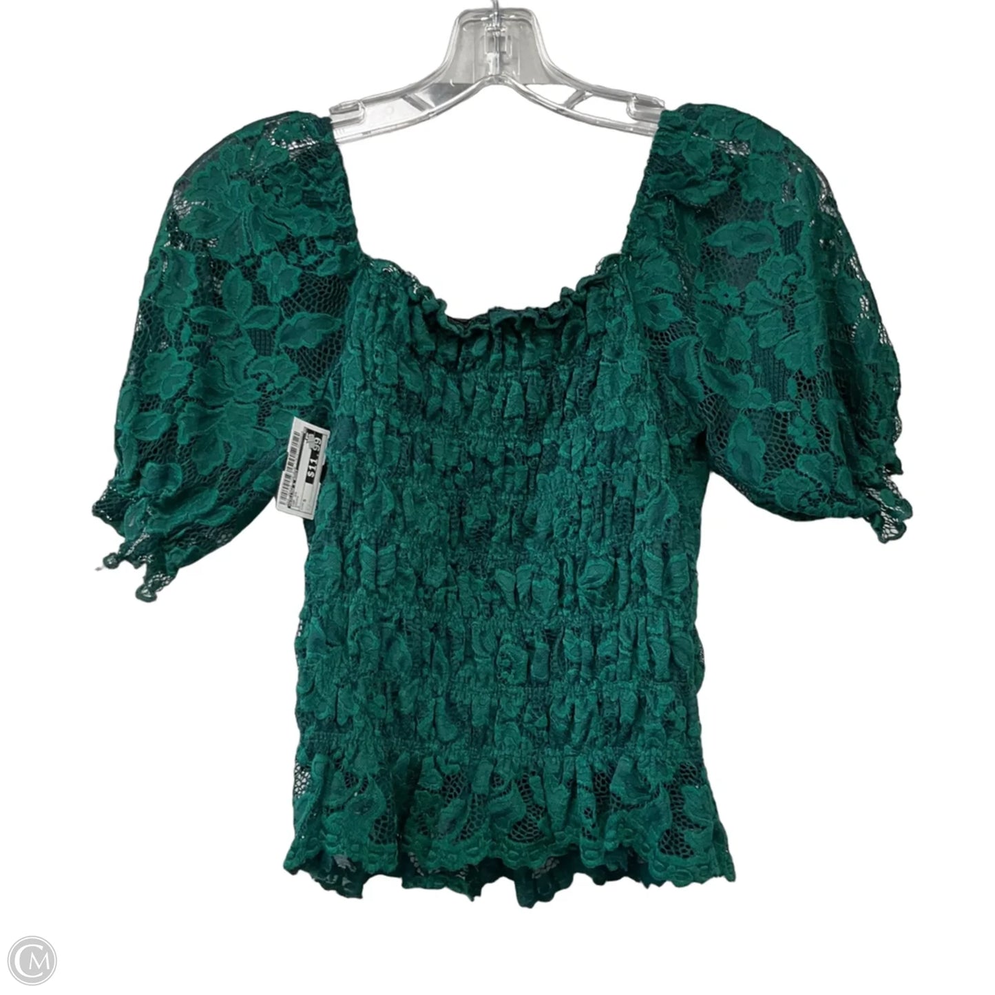 Top Short Sleeve By Willow & Root In Green, Size: S