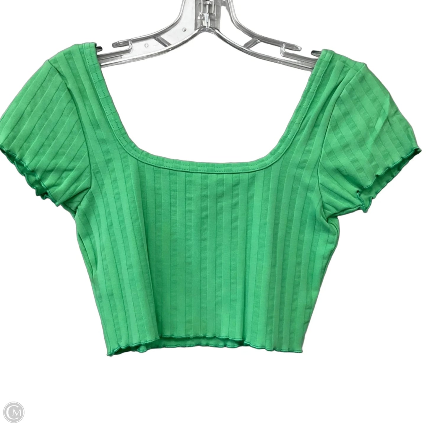 Top Short Sleeve Basic By Offline In Green, Size: S