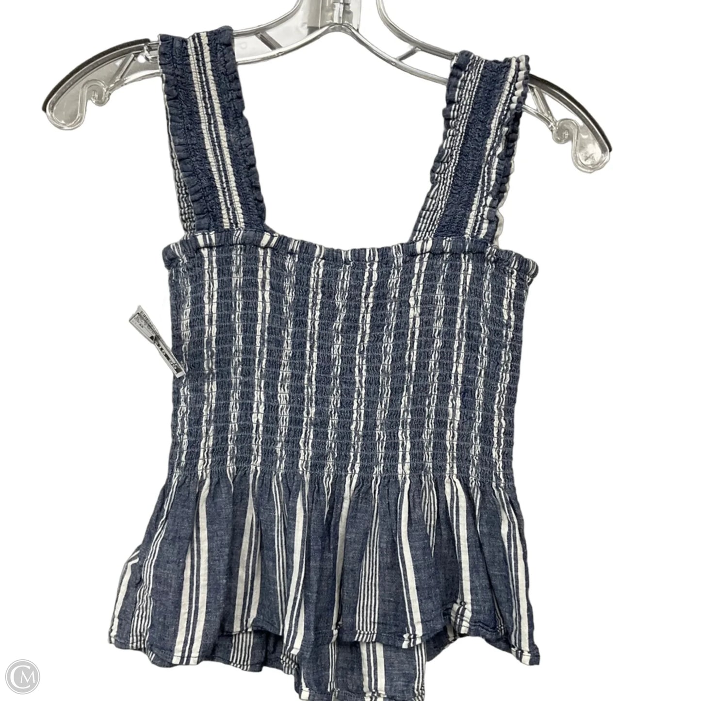 Top Sleeveless By Maeve In Blue & White, Size: Xs
