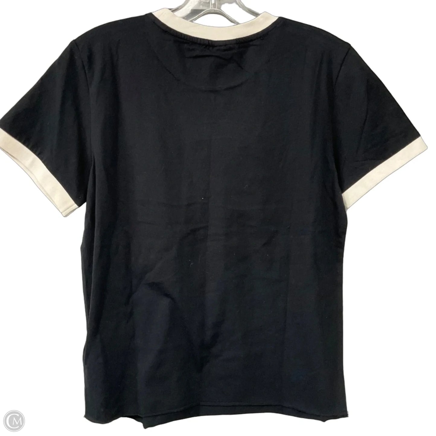 Top Short Sleeve By Cmc In Black, Size: M