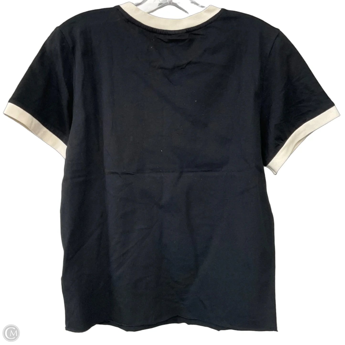 Top Short Sleeve By Cmc In Black, Size: L