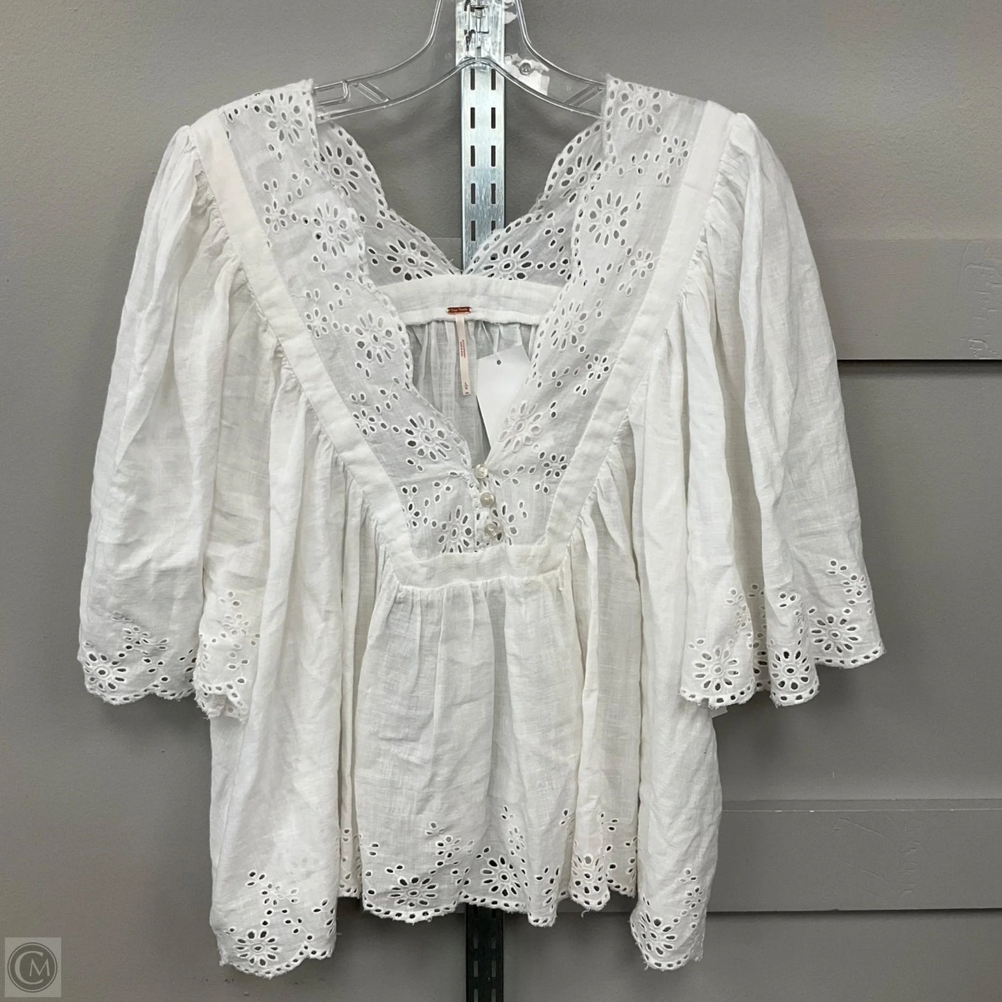 Top Short Sleeve By Free People In White, Size: L