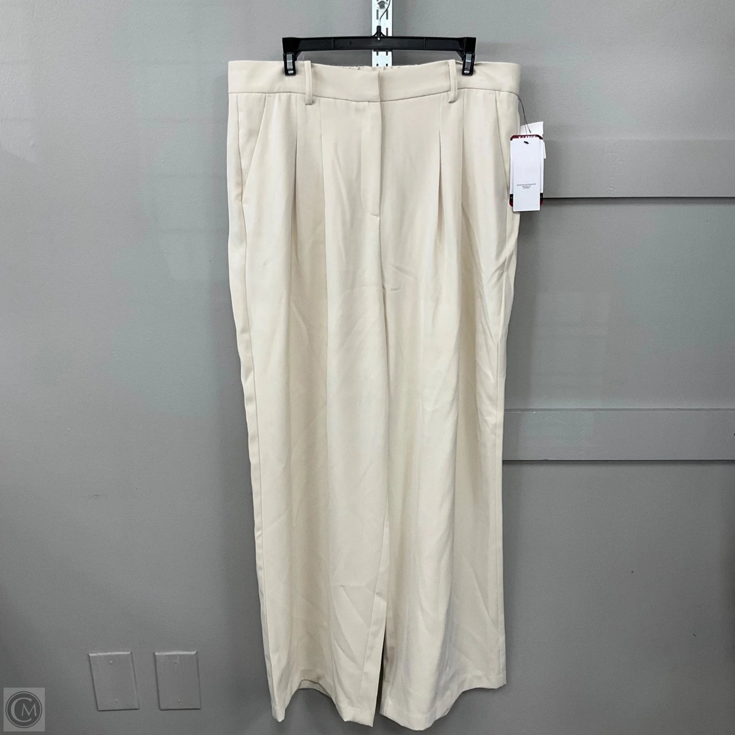 Pants Wide Leg By French Connection In Cream, Size: Xl