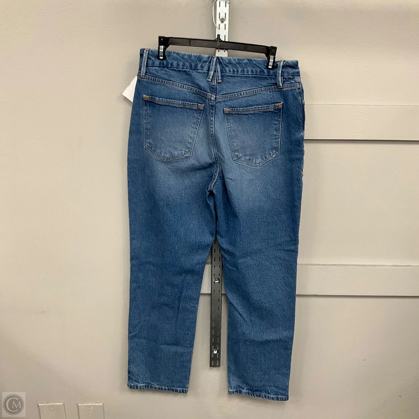 Jeans Straight By Good American In Blue Denim, Size: 8