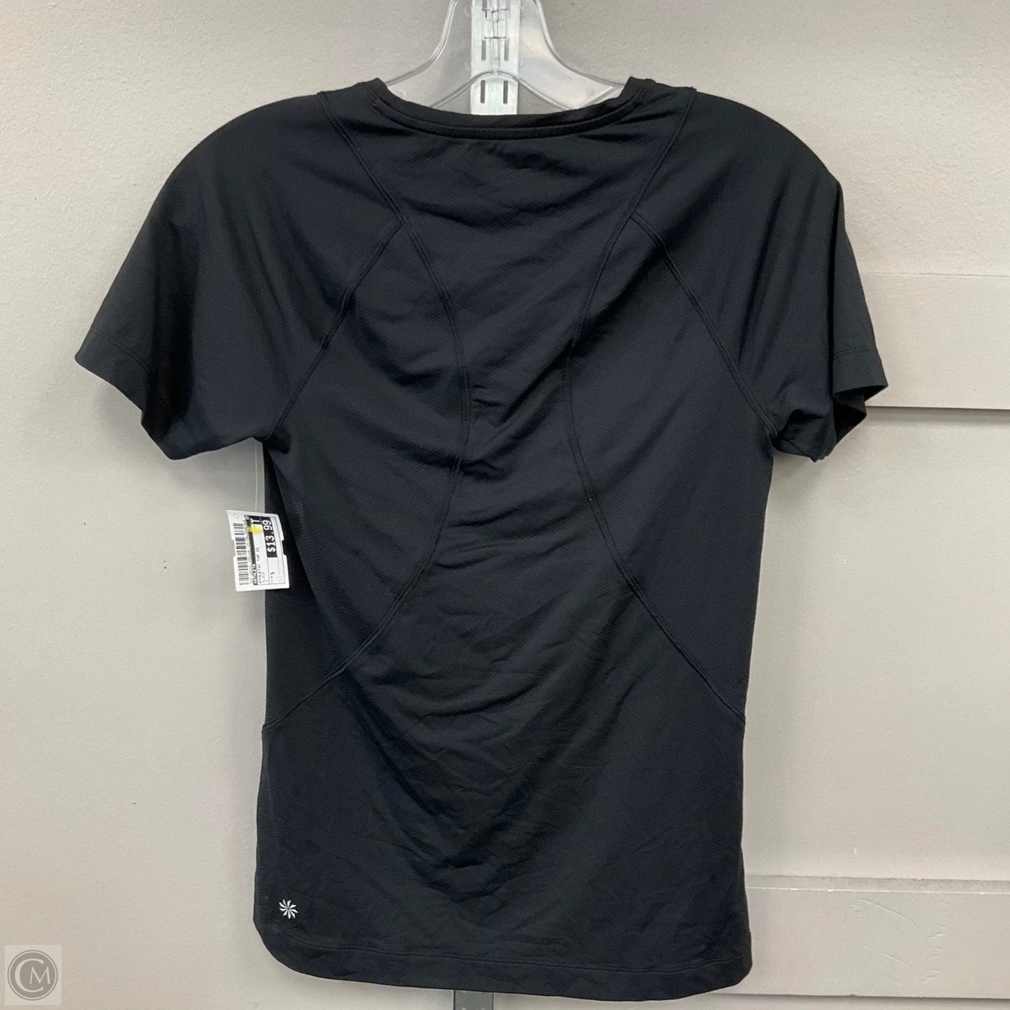 Athletic Top Short Sleeve By Athleta In Black, Size: S