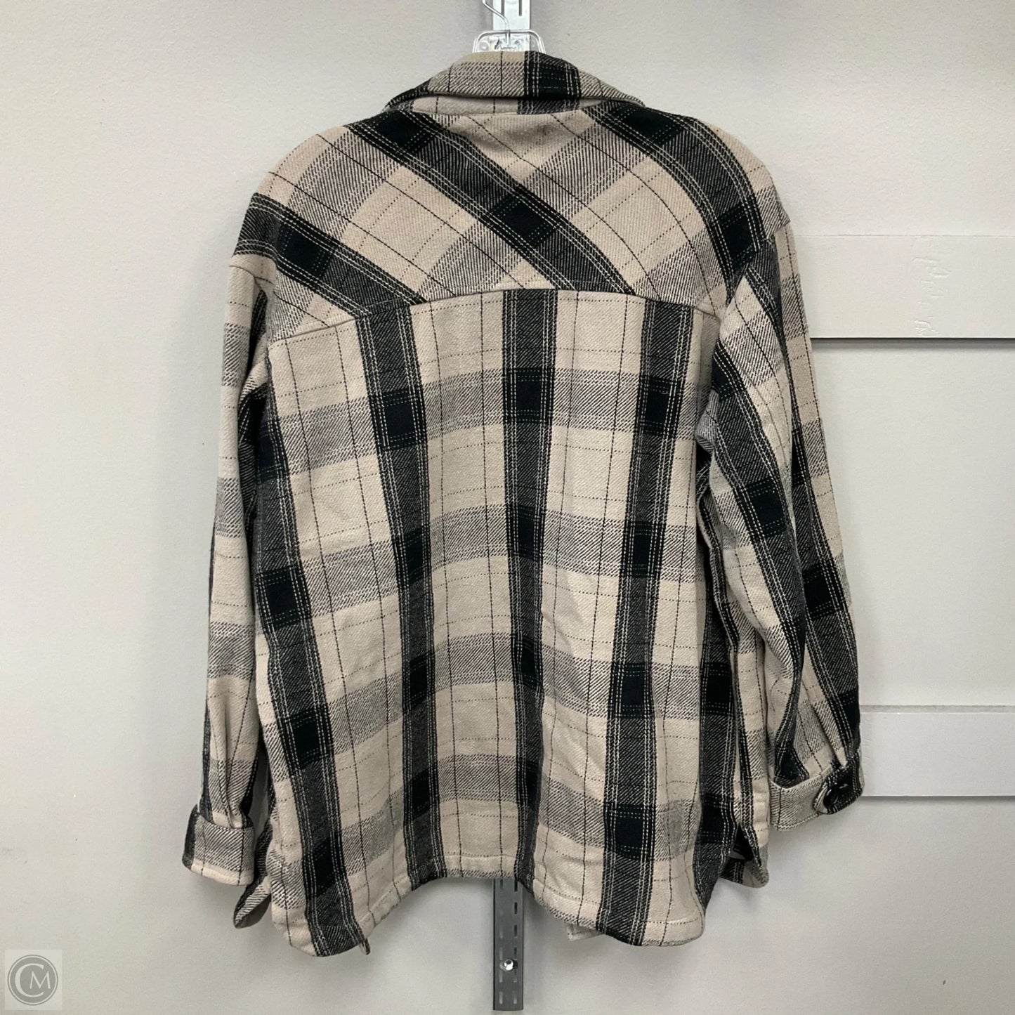 Jacket Shirt By Lucky Brand In Plaid Pattern, Size: S