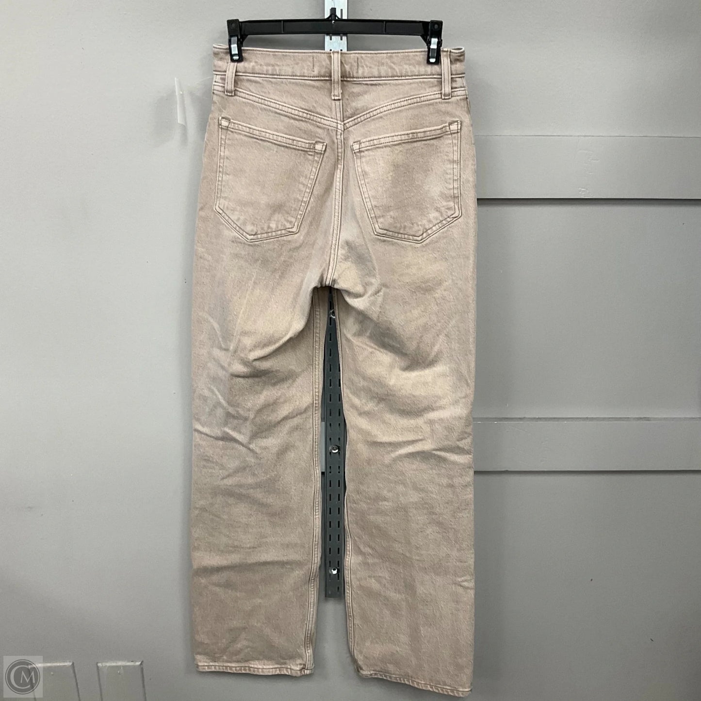 Jeans Straight By Abercrombie And Fitch In Tan Denim, Size: 00