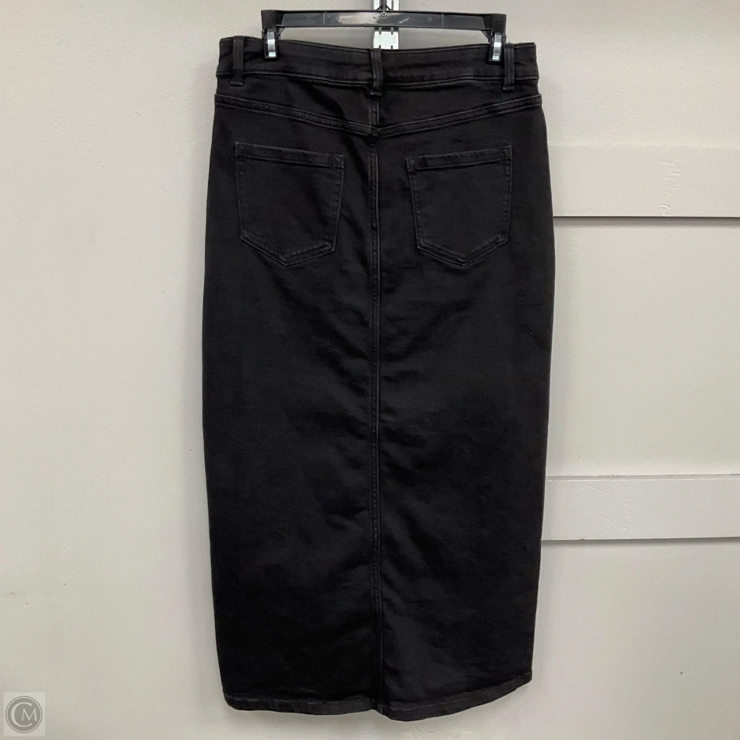 Skirt Maxi By Liz Claiborne In Black Denim, Size: 4