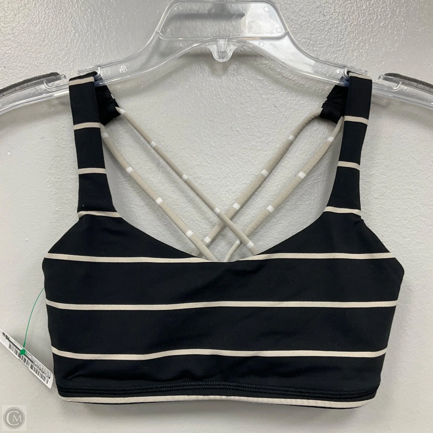 Athletic Bra By Lululemon In Black & White, Size: 2