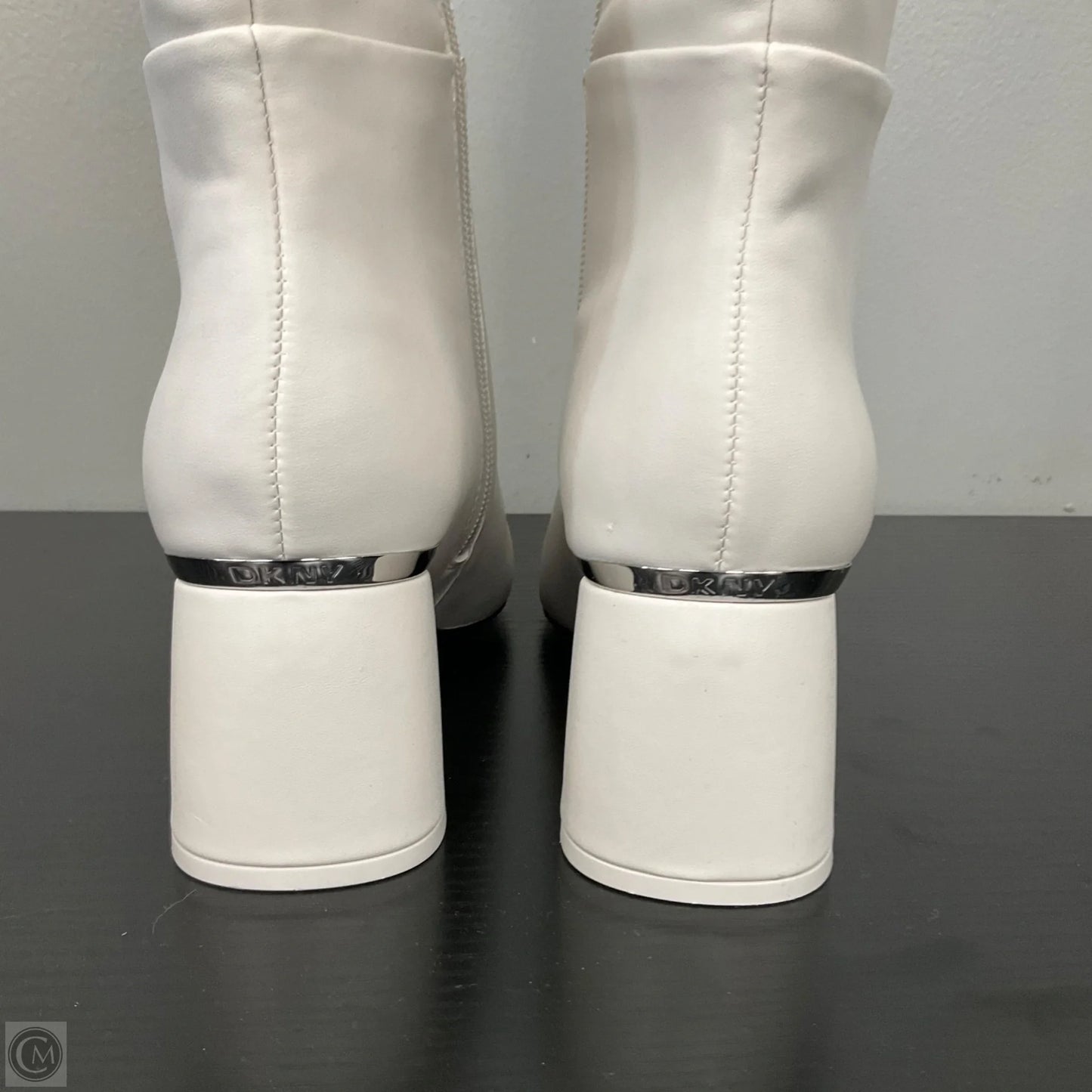 Boots Knee Heels By Dkny In White, Size: 6