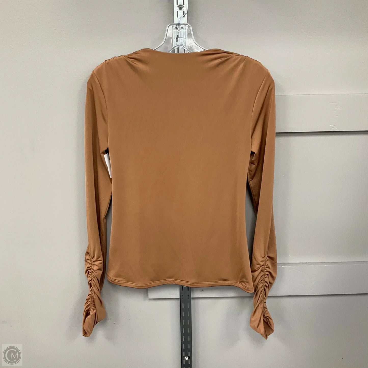 Top Long Sleeve By Express In Tan, Size: Xs