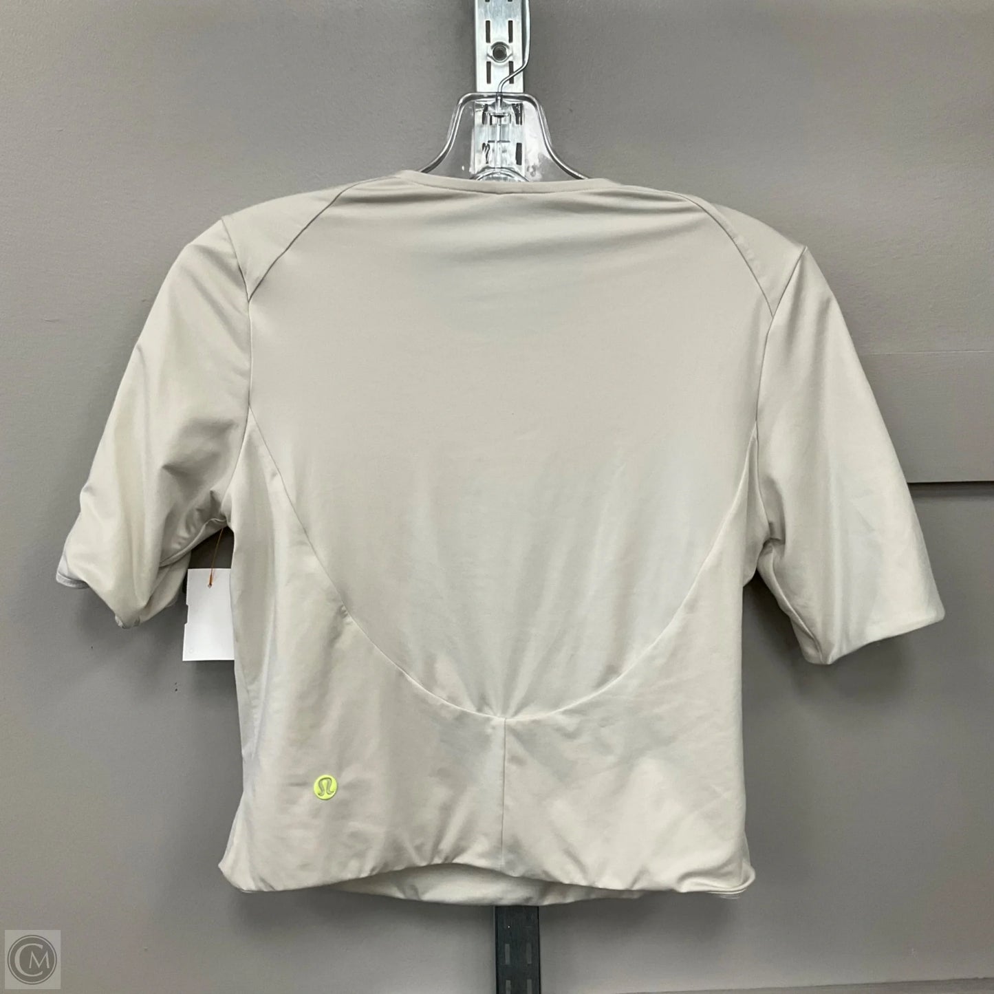 Athletic Top Short Sleeve By Lululemon In Cream, Size: 6