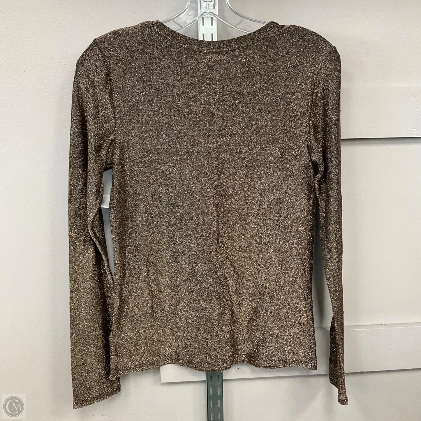 Top Long Sleeve By Express In Gold, Size: M