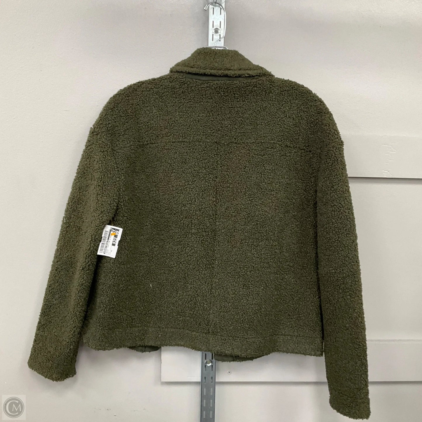Jacket Faux Fur & Sherpa By Banana Republic In Green, Size: Xs