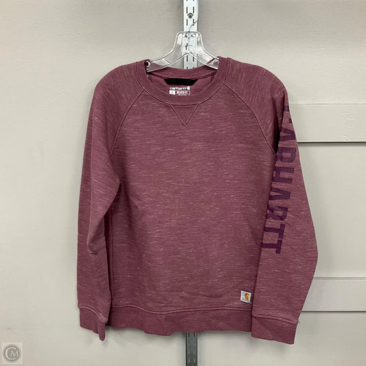Sweatshirt Crewneck By Carhartt In Purple, Size: L