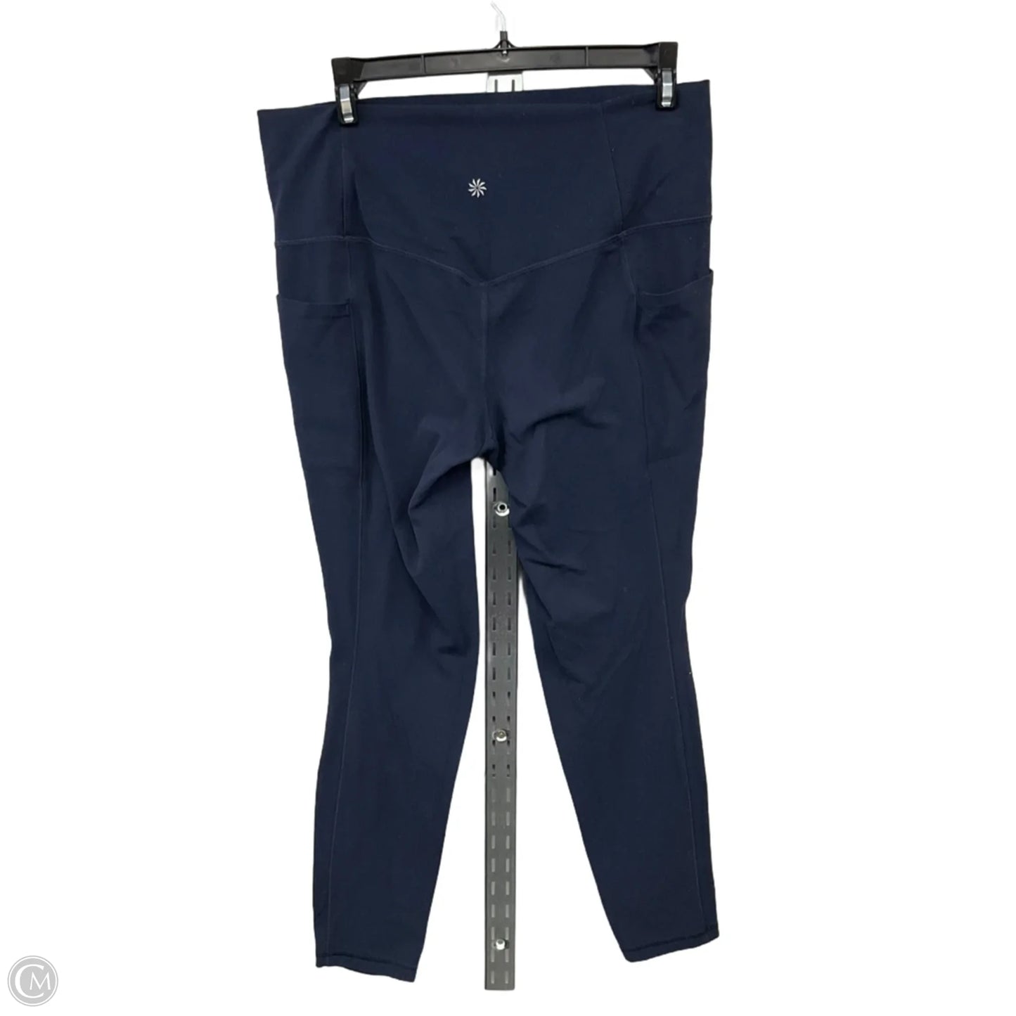 Athletic Leggings By Athleta In Navy, Size: L