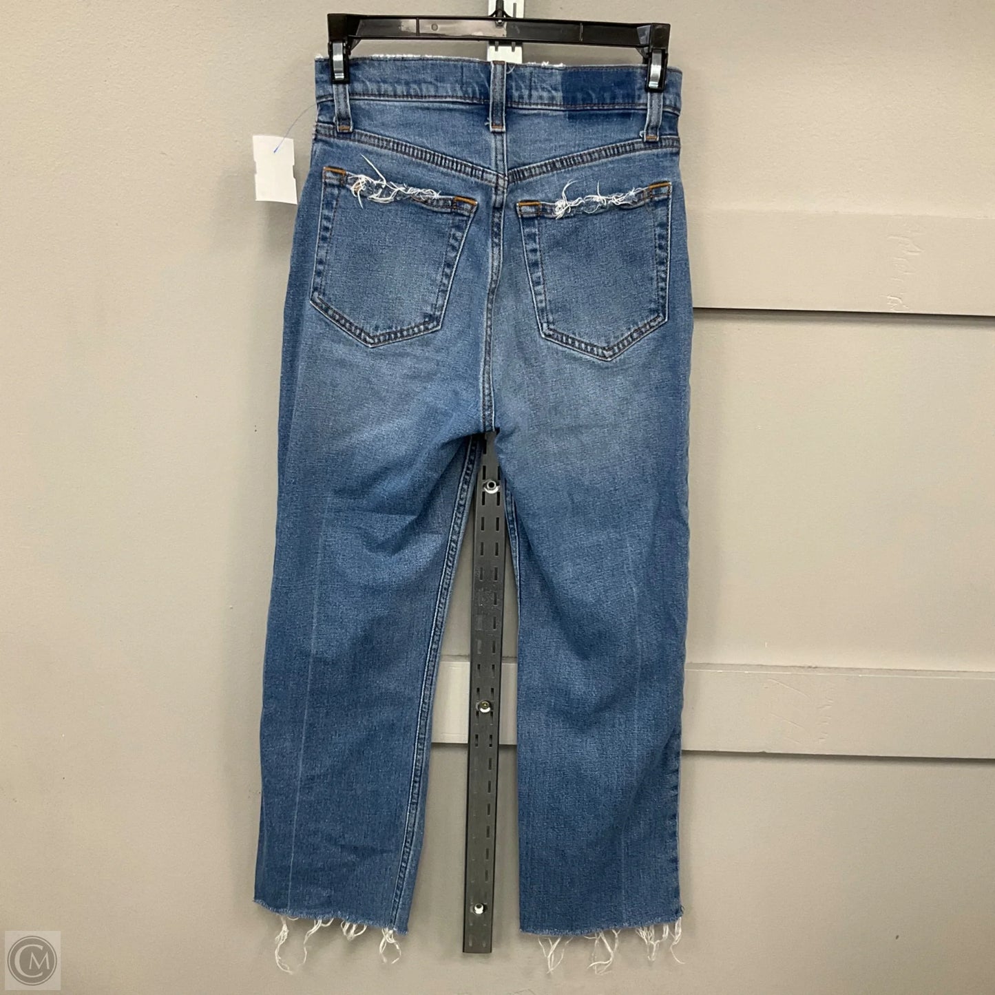 Jeans Straight By Abercrombie And Fitch In Blue Denim, Size: 0