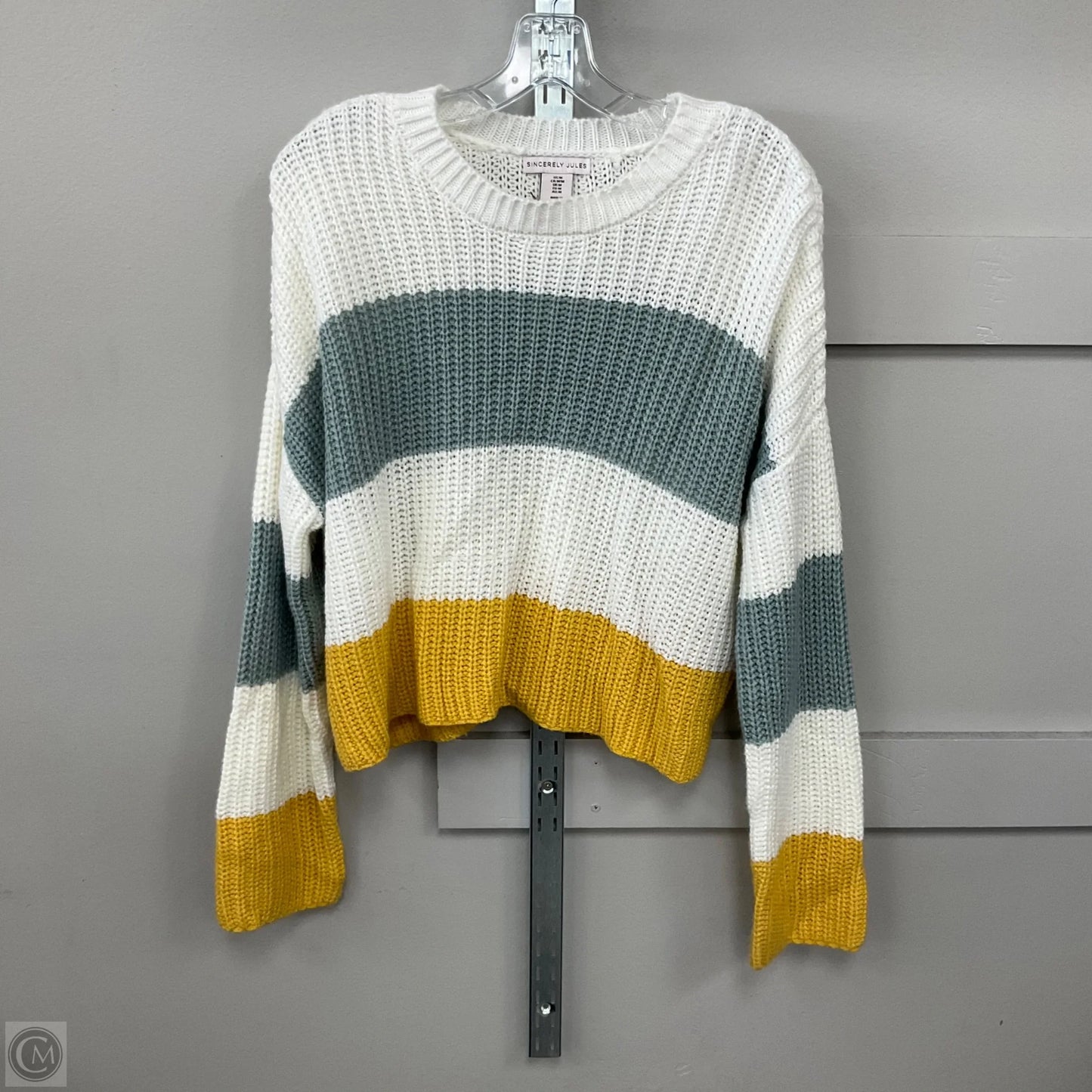Sweater By Clothes Mentor In Striped Pattern, Size: M