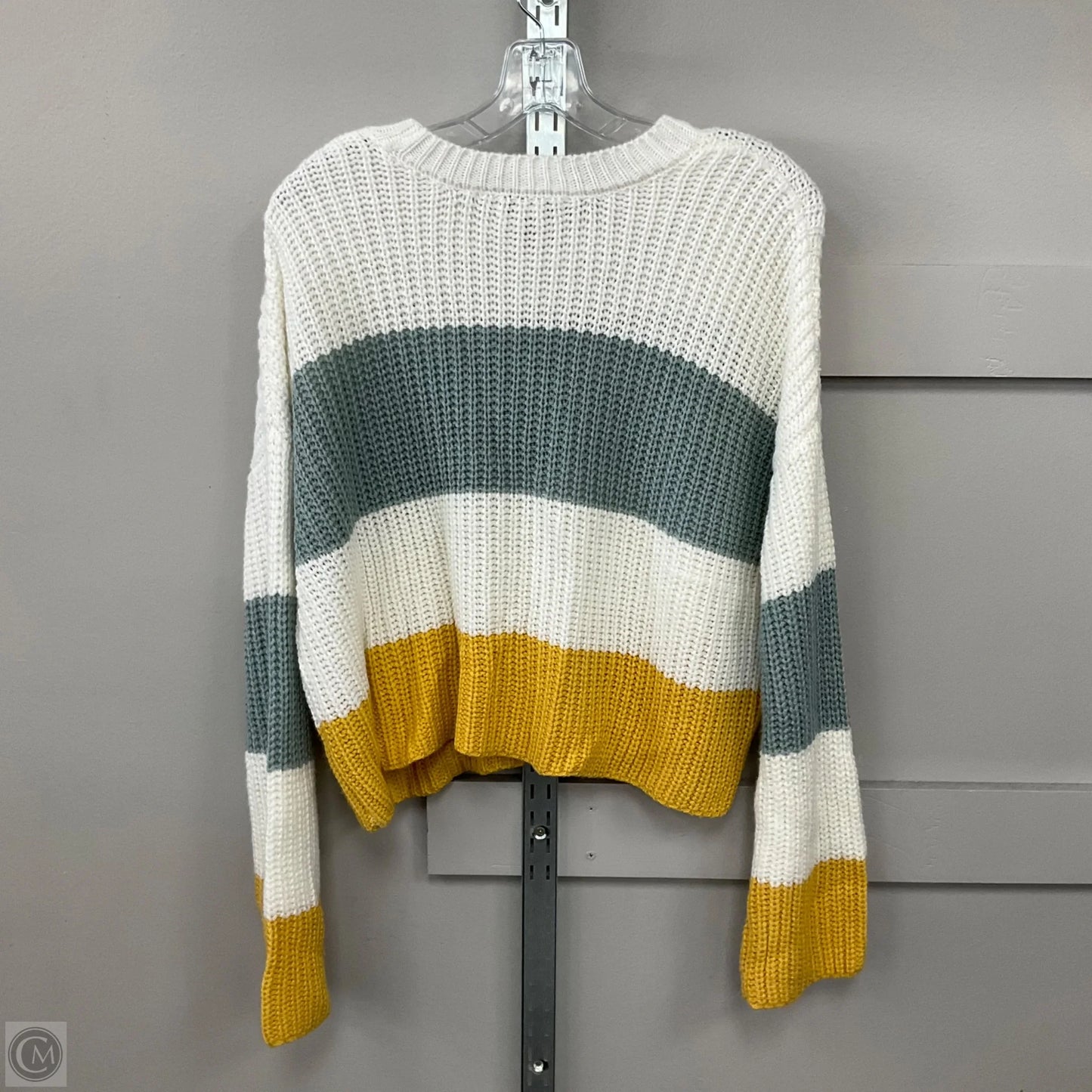 Sweater By Clothes Mentor In Striped Pattern, Size: M
