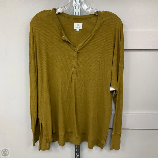 Top Long Sleeve By Aerie In Green, Size: M