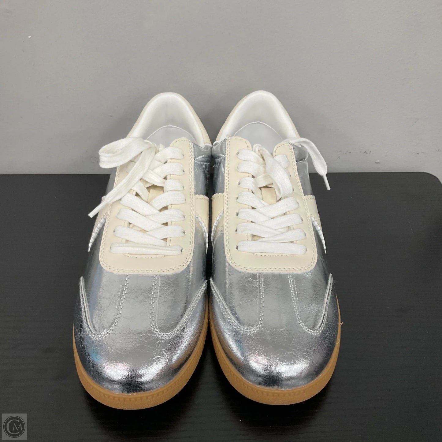 Shoes Sneakers By Mia In Silver, Size: 7.5