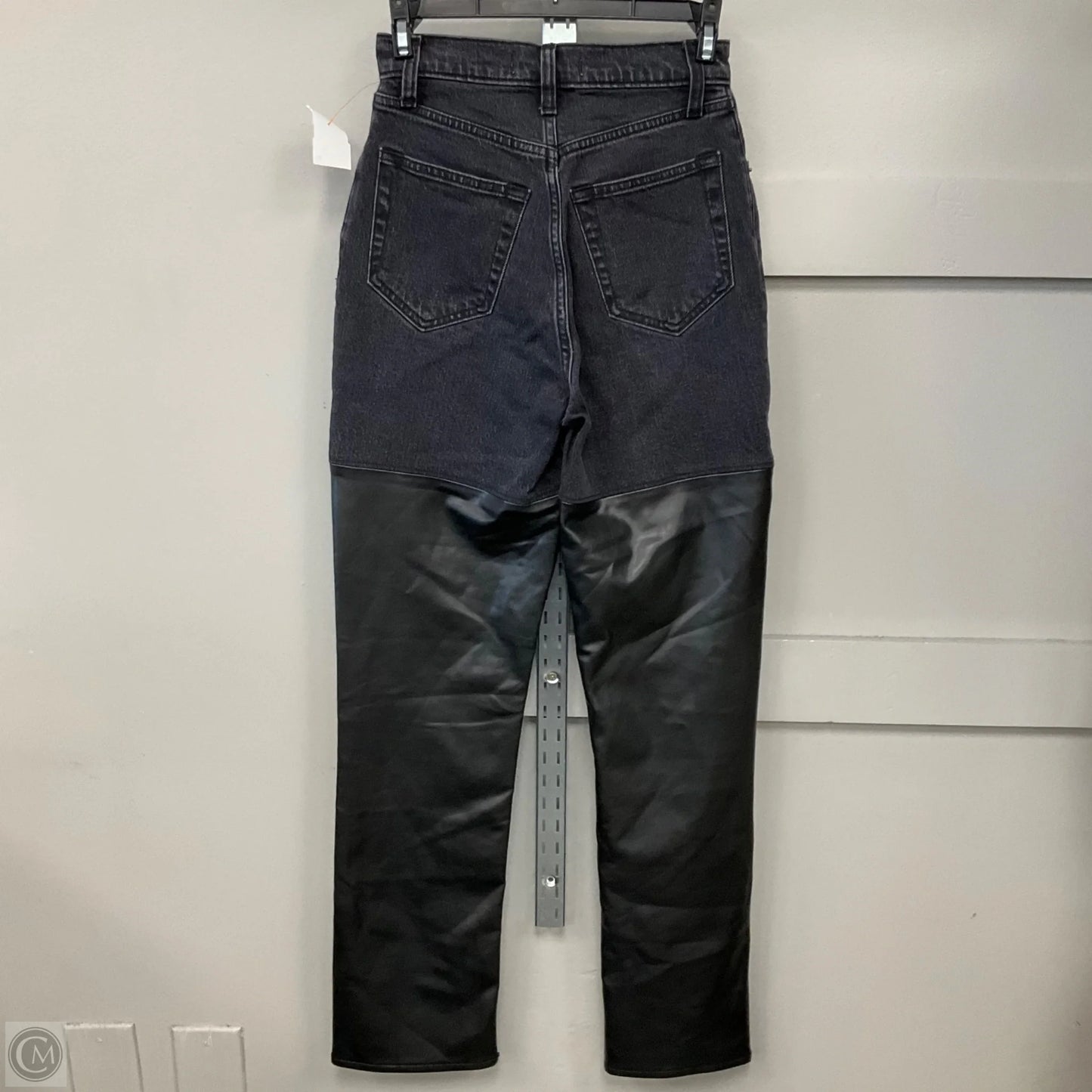 Jeans Straight By Abercrombie And Fitch In Black Denim, Size: 00