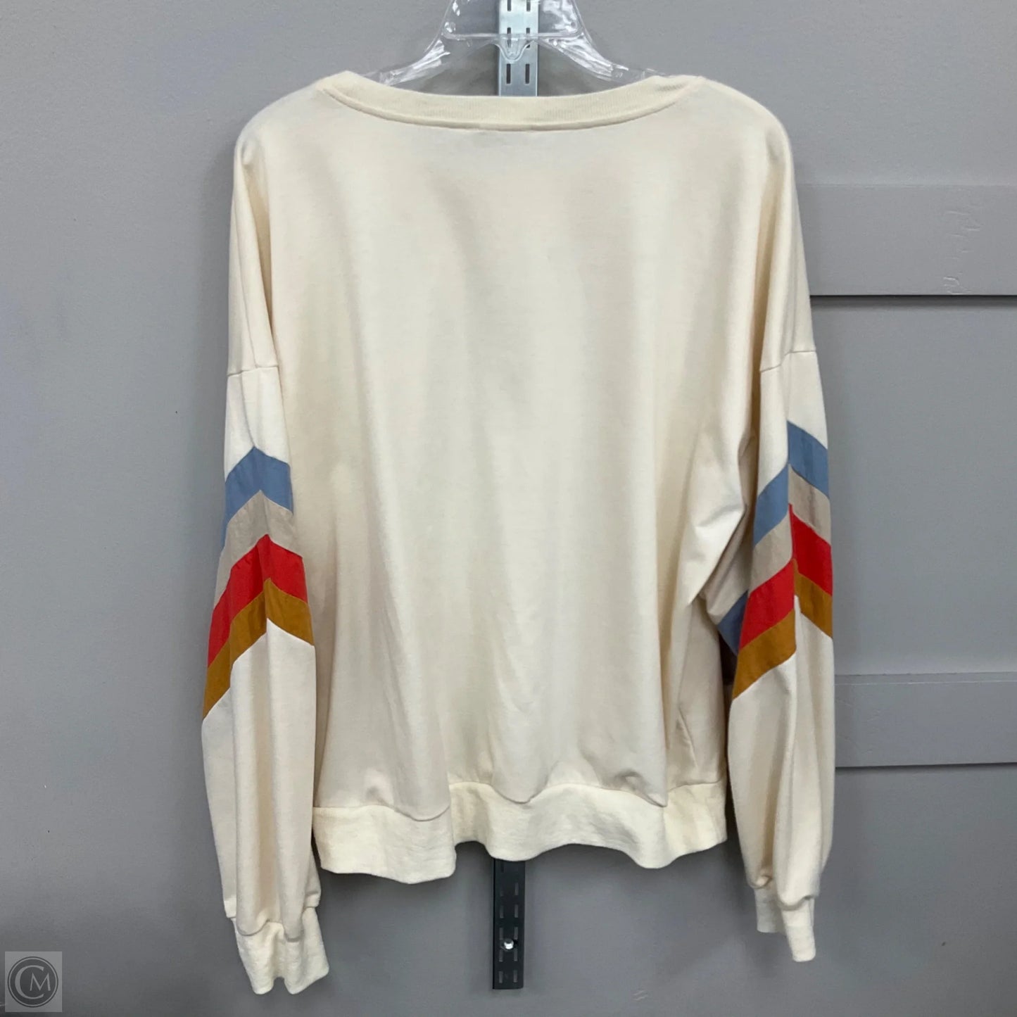Sweatshirt Crewneck By Easel In Cream, Size: L
