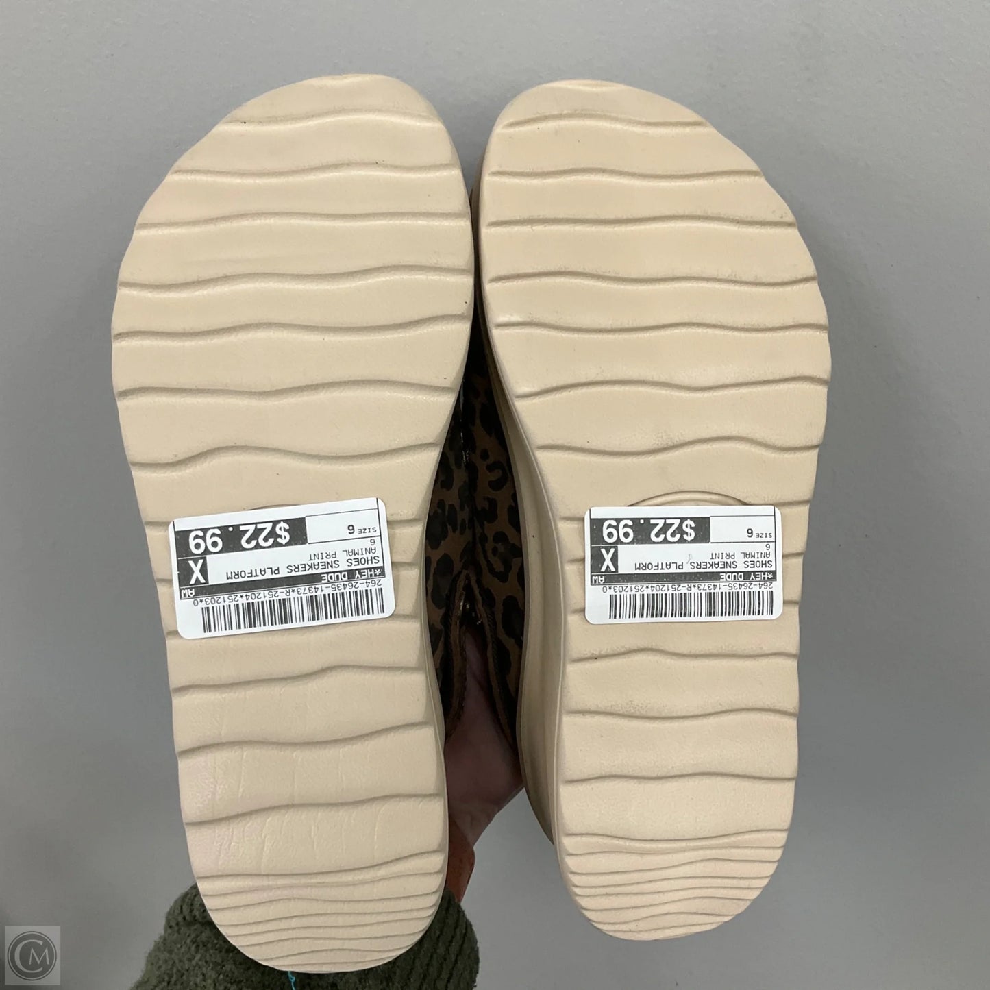 Shoes Sneakers Platform By Hey Dude In Animal Print, Size: 6