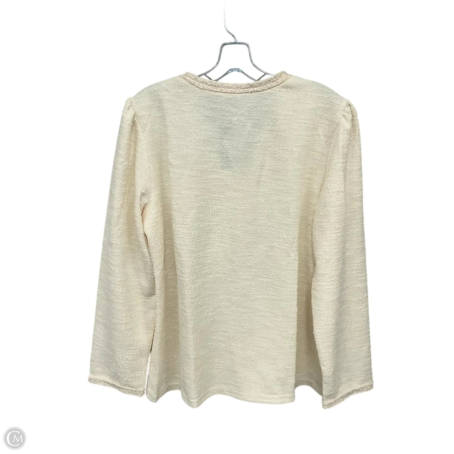 Top Long Sleeve By Clothes Mentor In Cream, Size: Xl