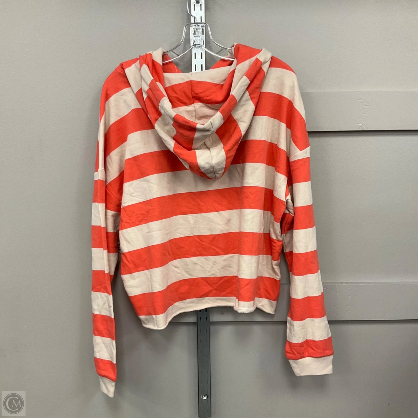 Sweatshirt Hoodie By Gap In Striped, Size: L