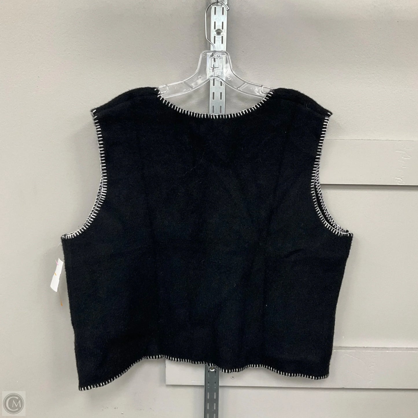 Vest Sweater By Clothes Mentor In Black, Size: Xl