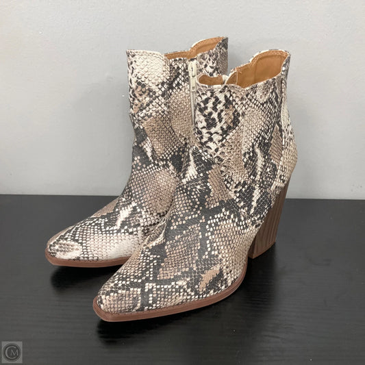 Boots Ankle Heels By Qupid In Snakeskin Print, Size: 8