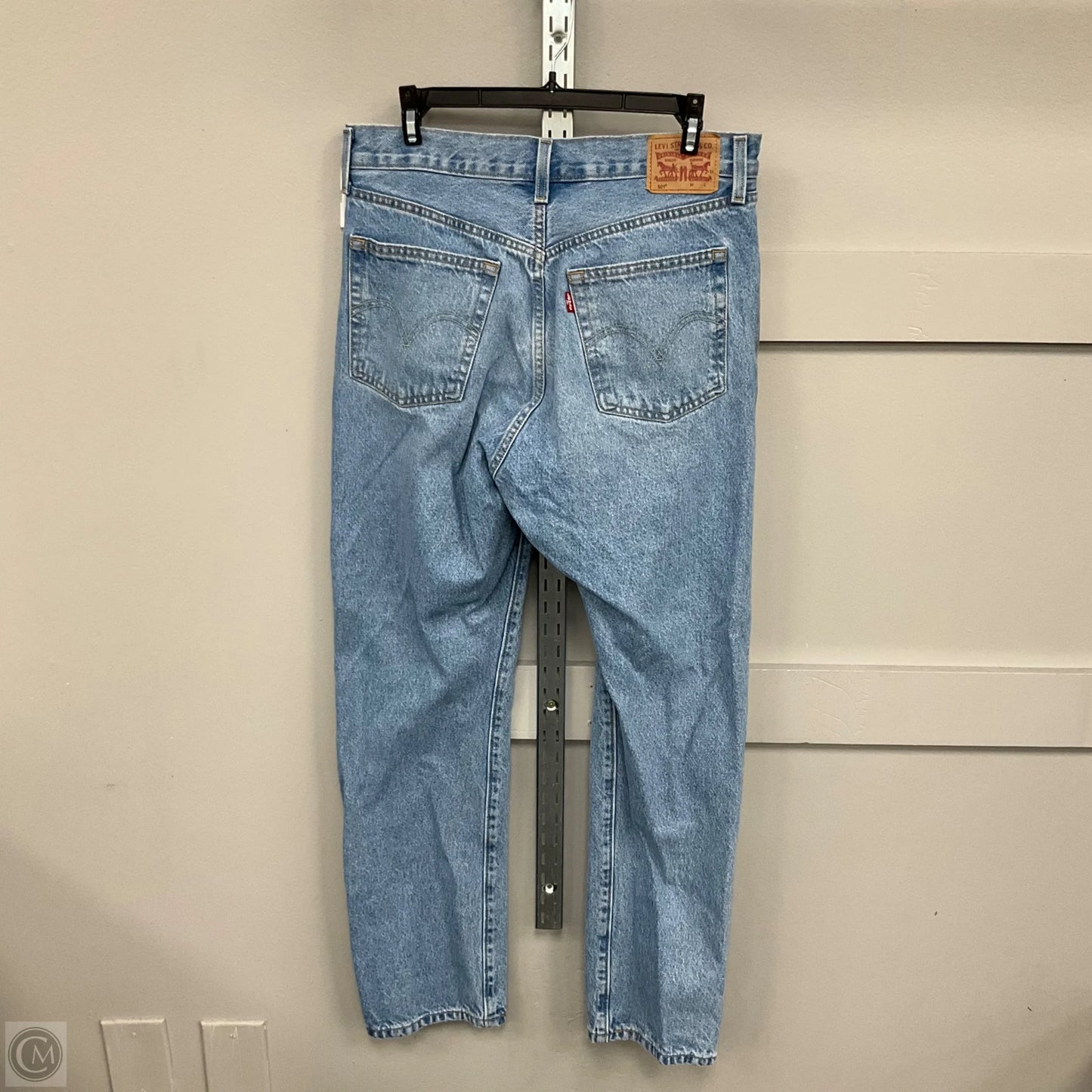 Jeans Straight By Levis In Blue Denim, Size: 10