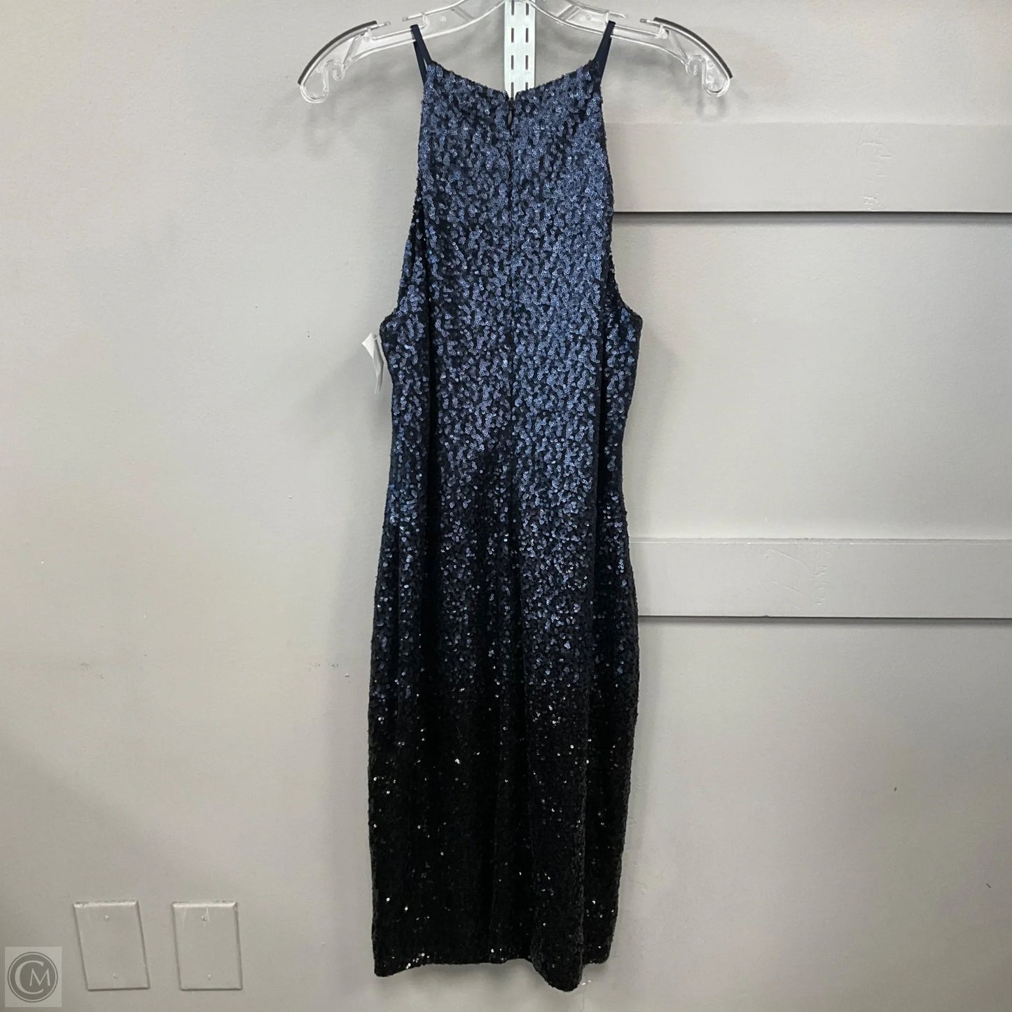 Dress Casual Midi By Lauren By Ralph Lauren In Navy and Black, Size: 12