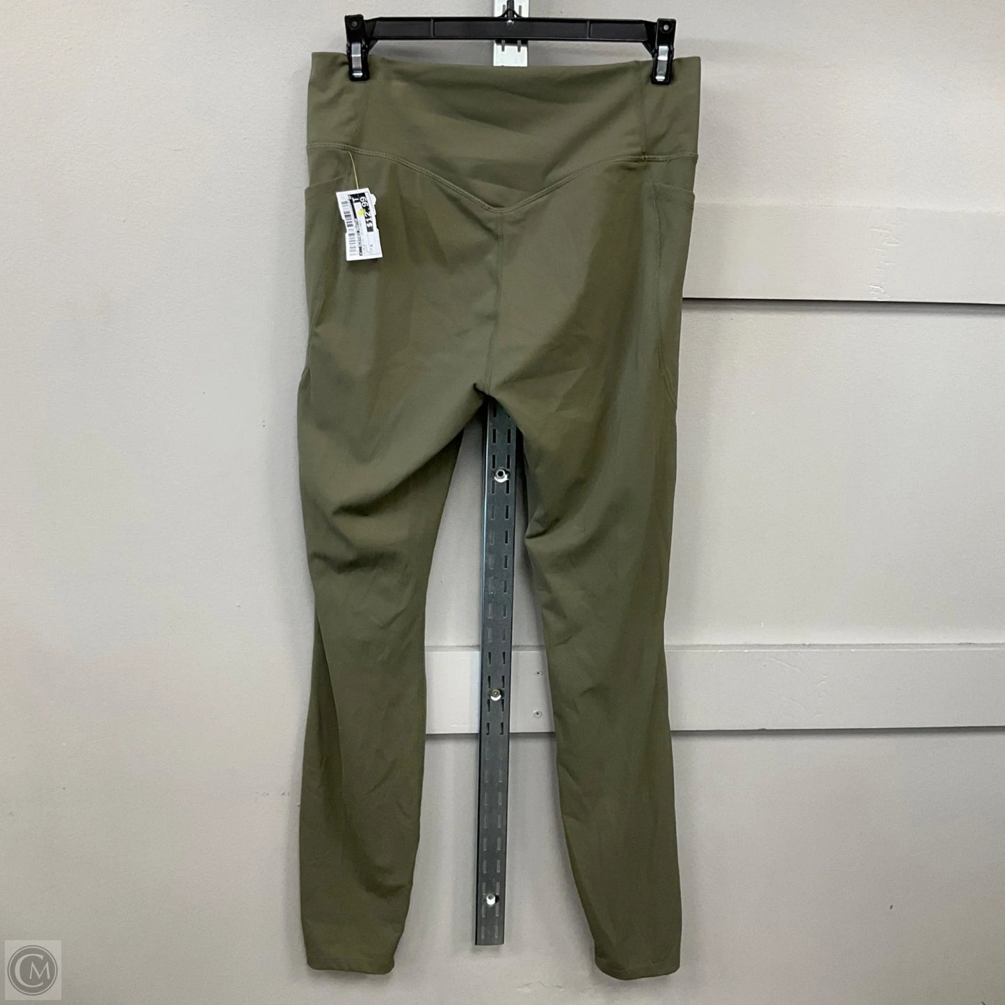 Athletic Leggings In Green, Size: M