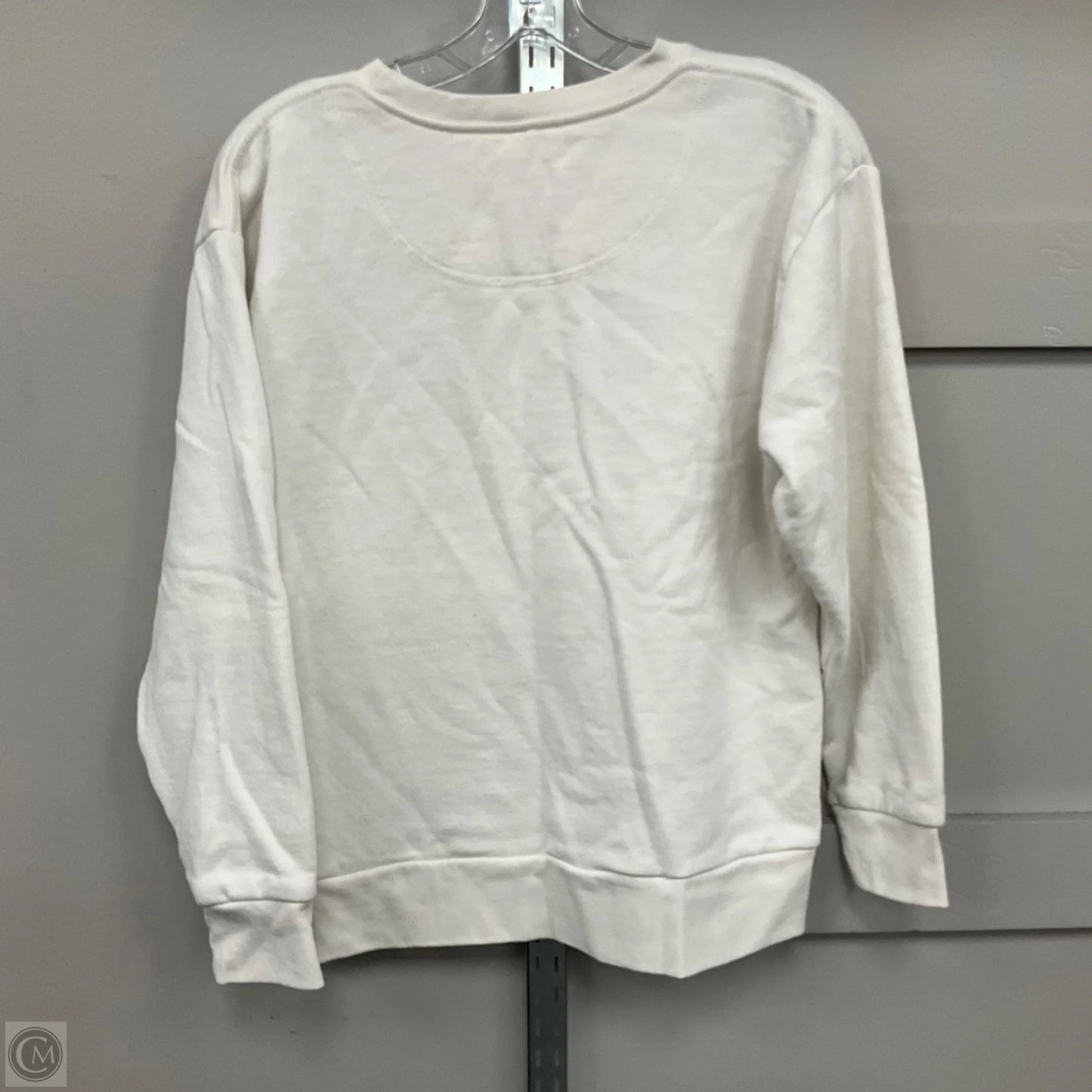 Sweatshirt Collar By Clothes Mentor In White, Size: S