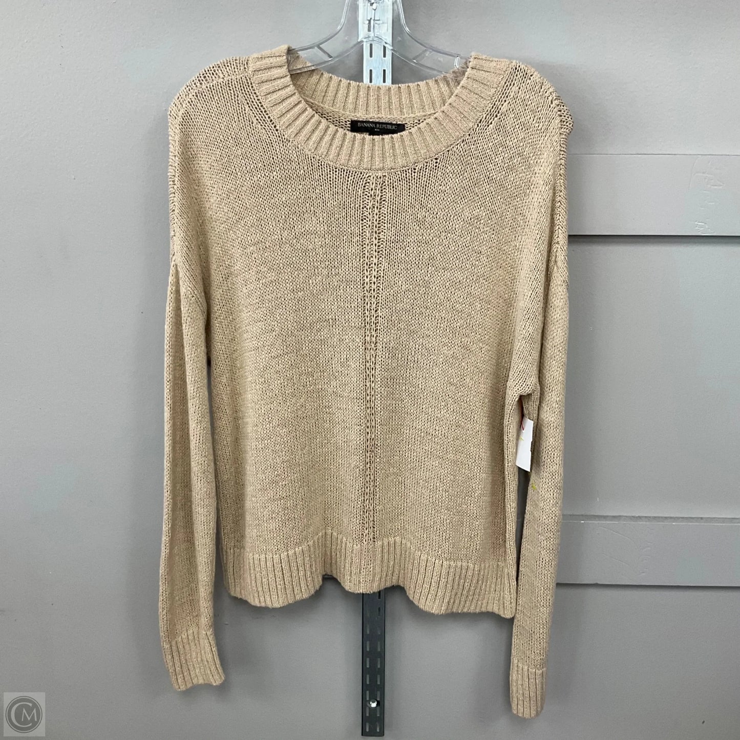 Top Long Sleeve By Banana Republic In Beige, Size: M