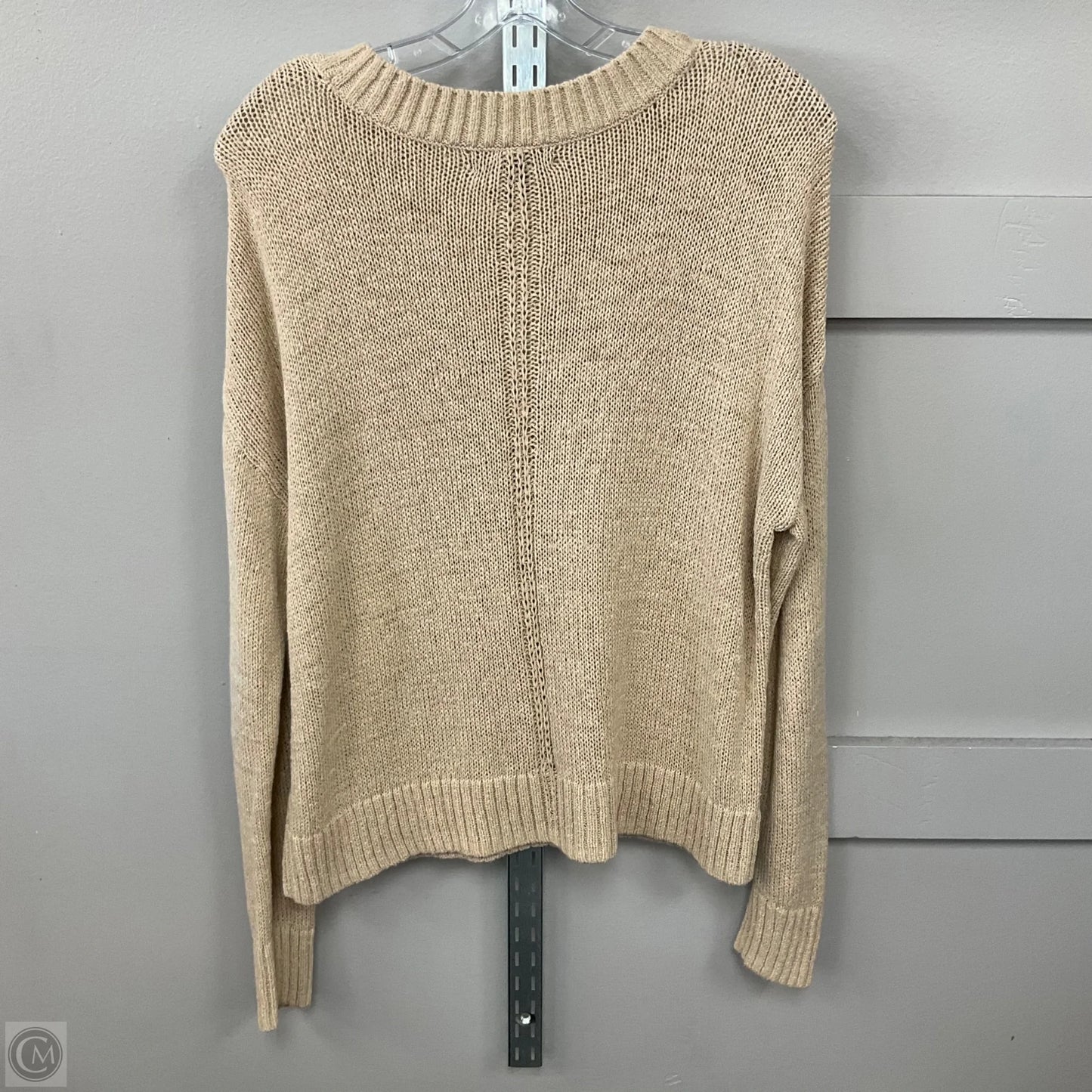 Top Long Sleeve By Banana Republic In Beige, Size: M