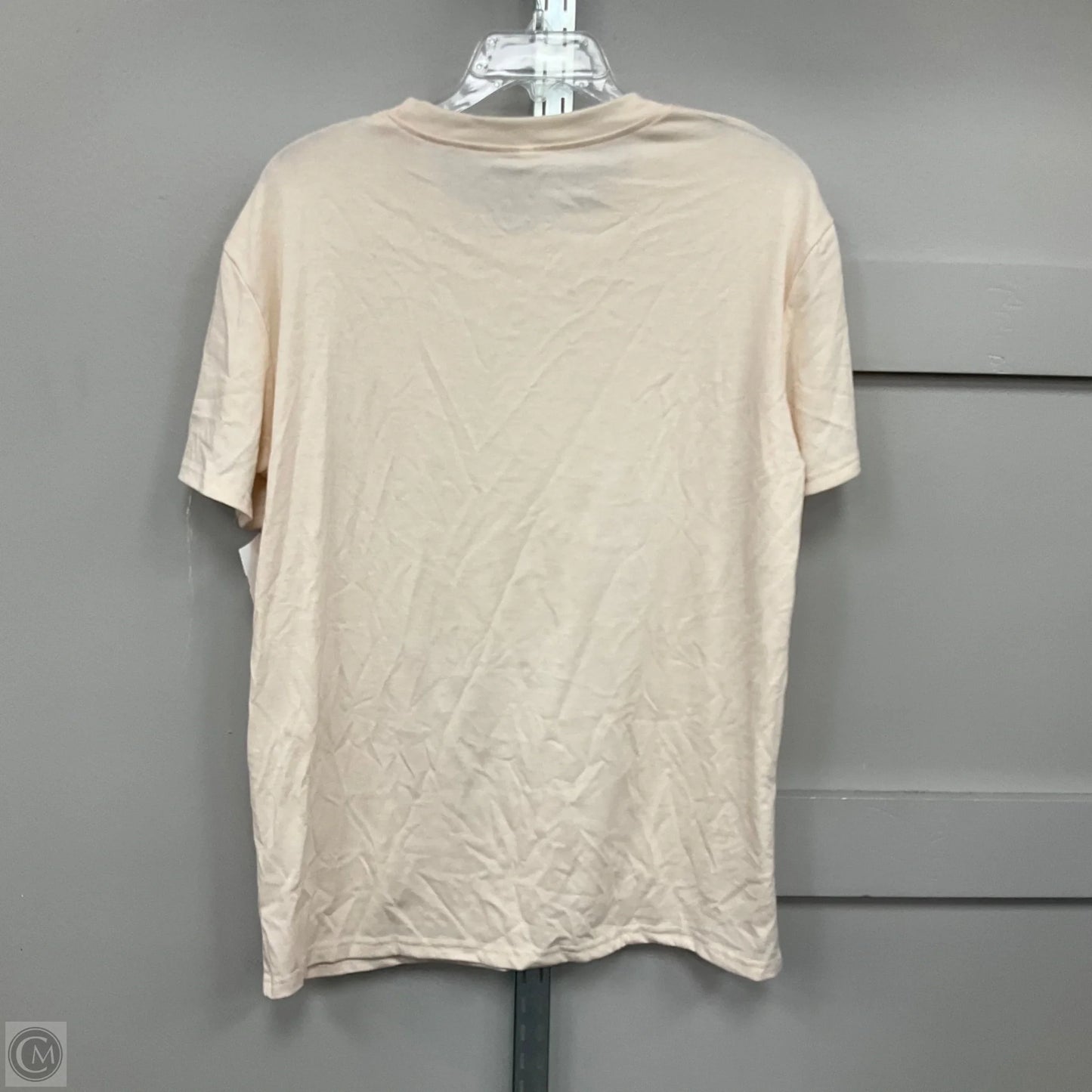 Top Short Sleeve By Clothes Mentor In Cream, Size: L