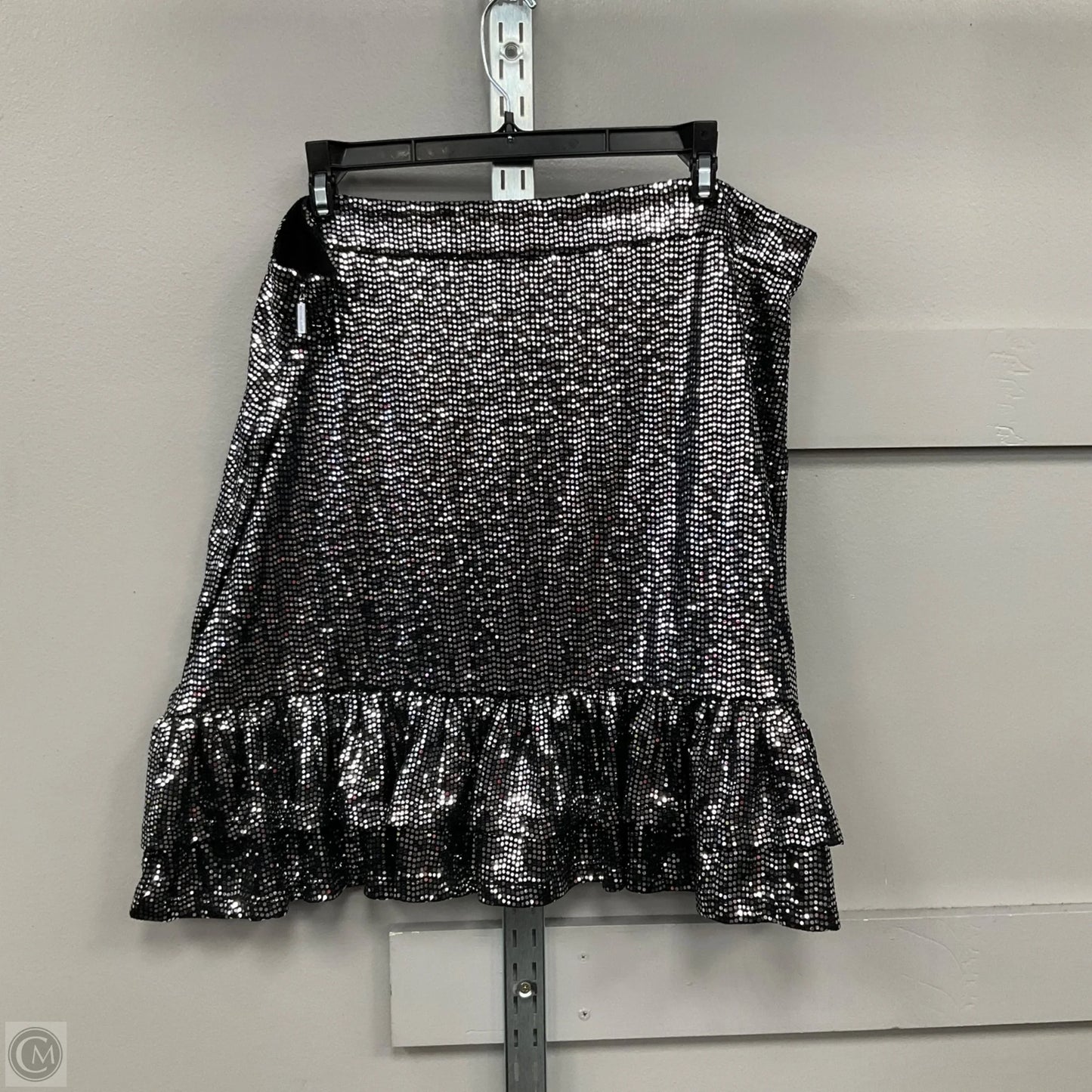 Skirt Midi By Michael By Michael Kors In Silver, Size: Xl