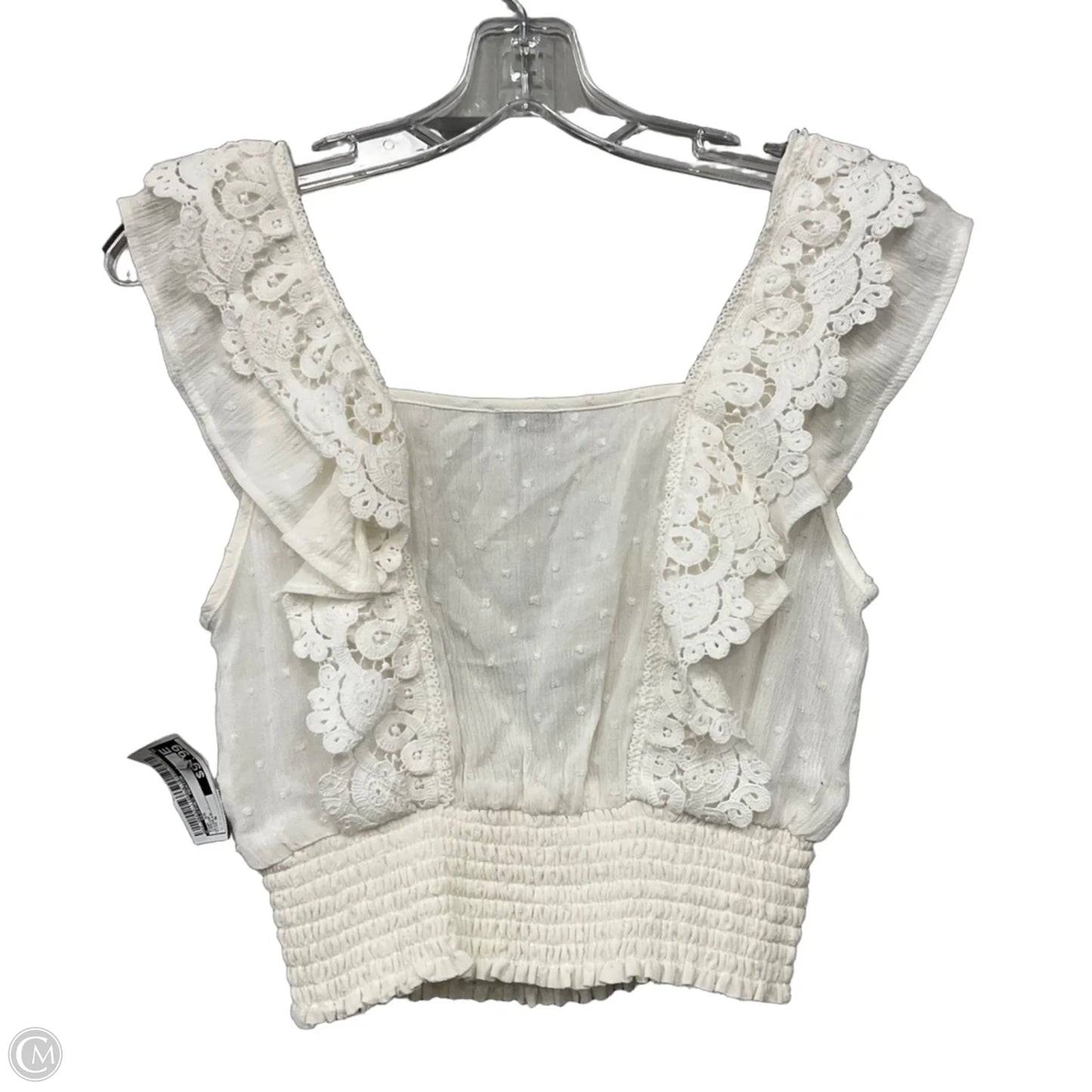 Top Short Sleeve By Pimkie In Cream, Size: S