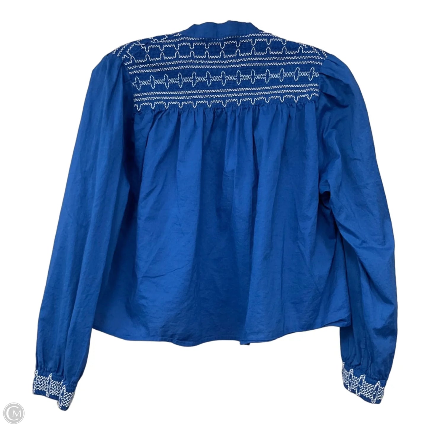 Top Long Sleeve By Zara In Blue, Size: S